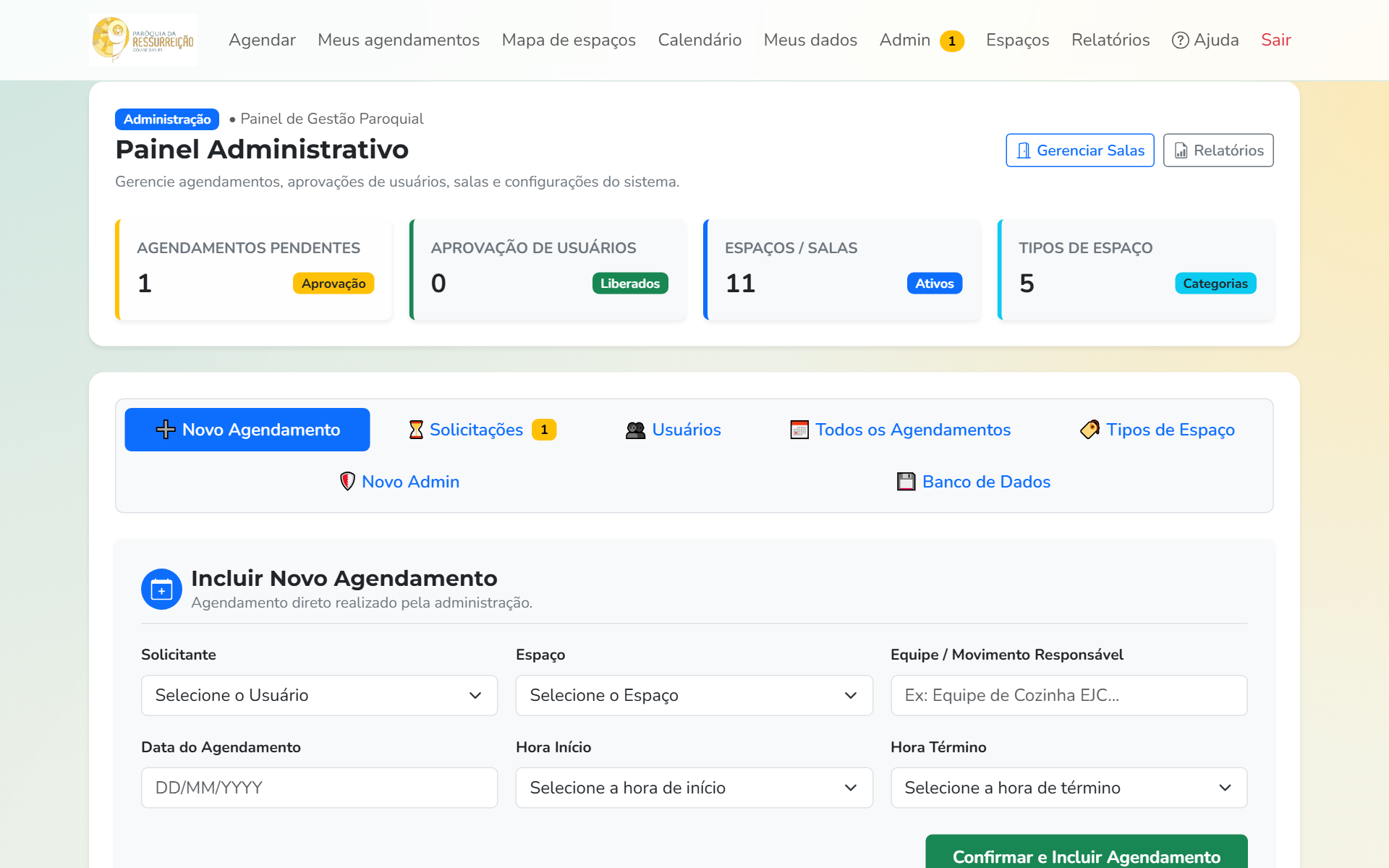 Painel Administrativo Geral