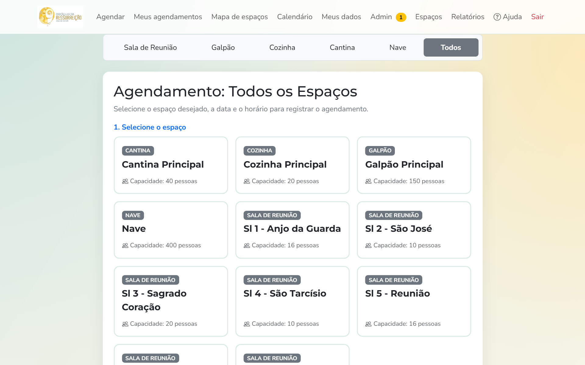 Tela de Solicitação de Agendamento